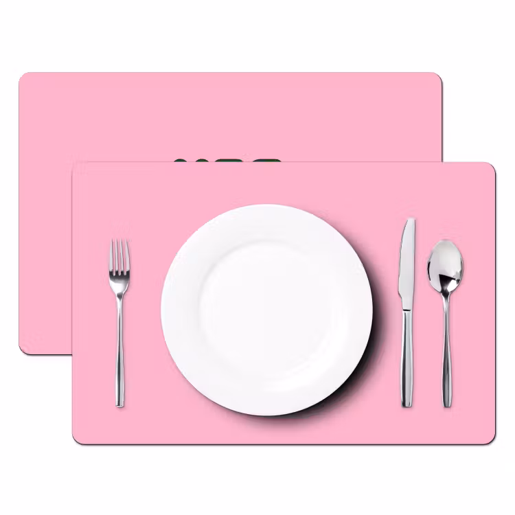 Placemat - 6 stuks - Yes fun - Groen - Roze — 2