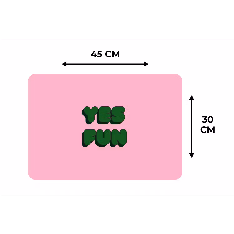 Placemat - 6 stuks - Yes fun - Groen - Roze — 3