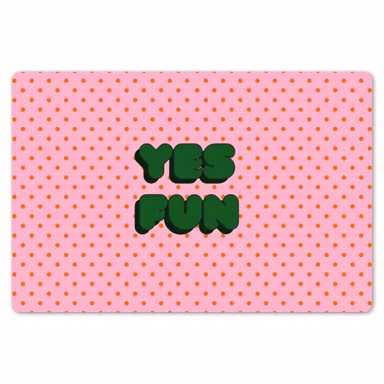 Placemat - 6 stuks - Yes fun - Groen - Roze - Stippen — 7
