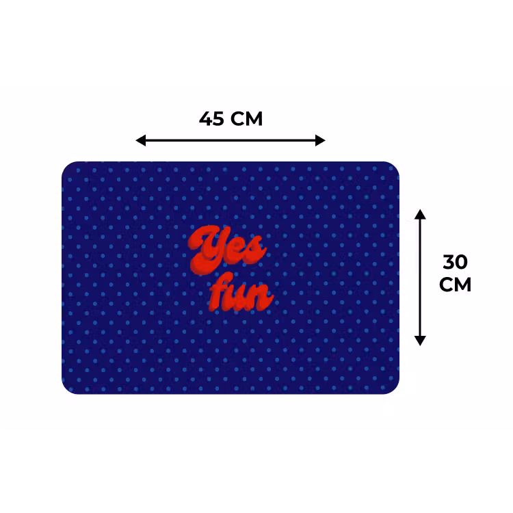 Placemat - 6 stuks - Yes fun - Rood - Blauw - Stippen — 3