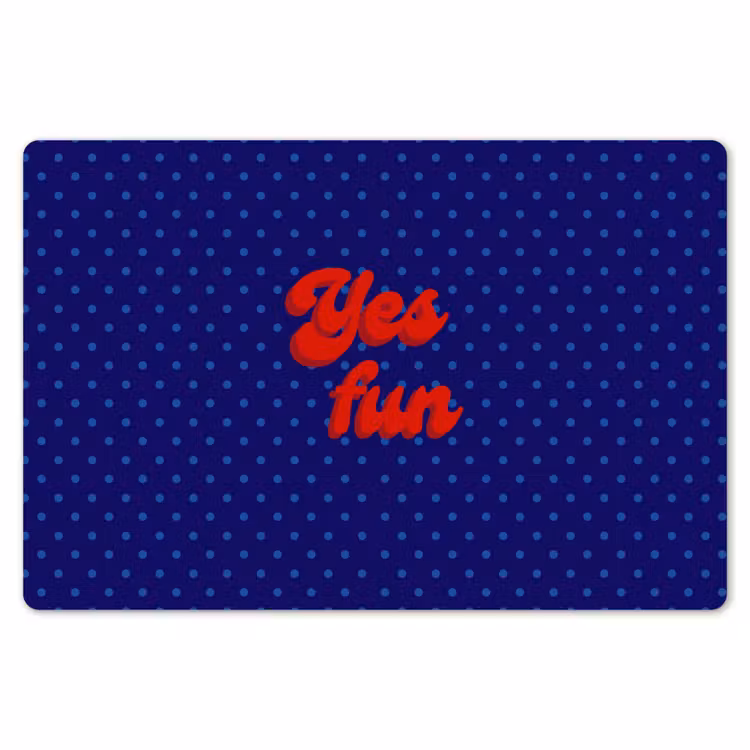 Placemat - 6 stuks - Yes fun - Rood - Blauw - Stippen — 7