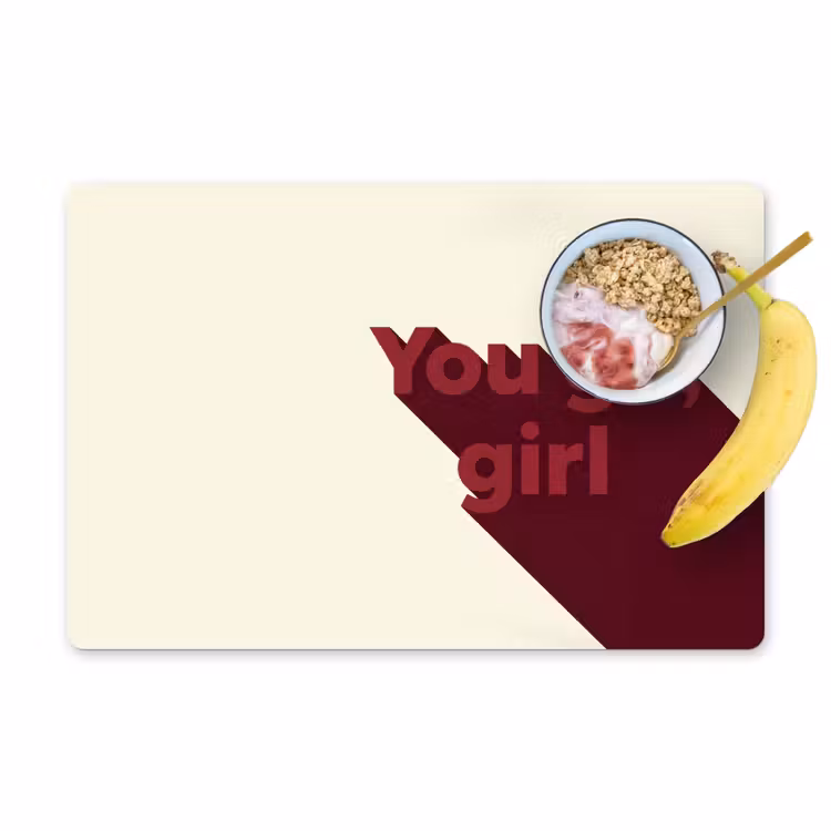 Placemat - 6 stuks - you go girl - 3D - Rood — 1