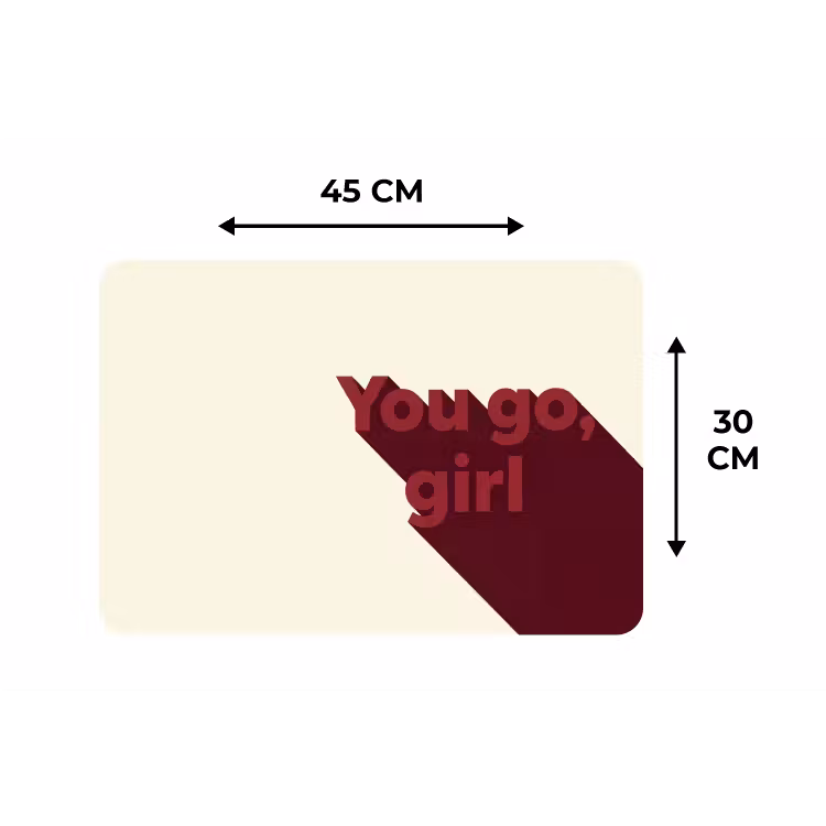 Placemat - 6 stuks - you go girl - 3D - Rood — 3
