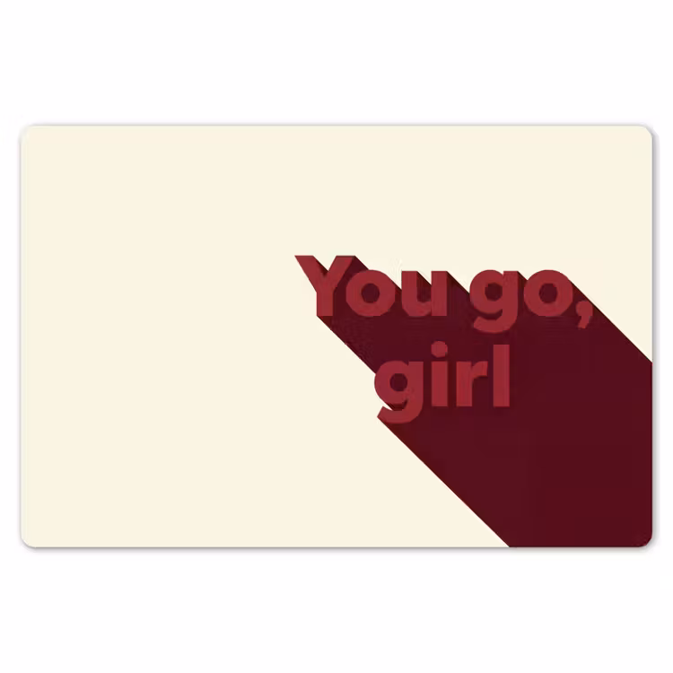 Placemat - 6 stuks - you go girl - 3D - Rood — 7