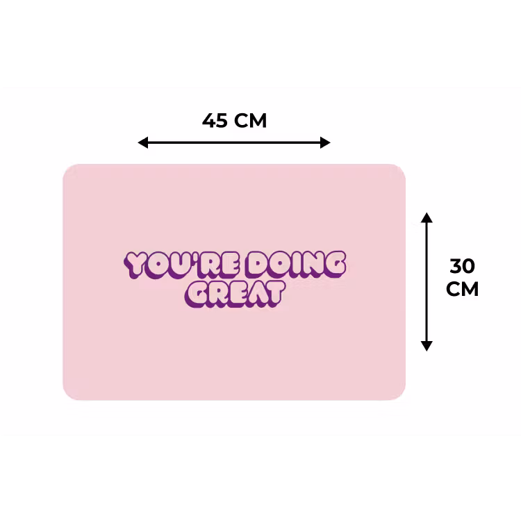 Placemat - 6 stuks - You're doing great - roze - 3D — 3