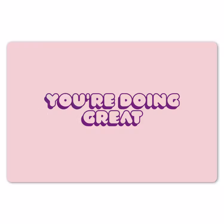 Placemat - 6 stuks - You're doing great - roze - 3D — 7