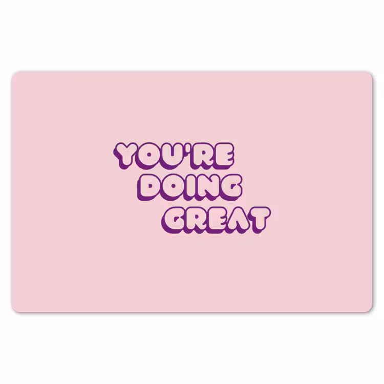 Placemat - 6 stuks - You're doing great - Roze - Bubble letters — 7