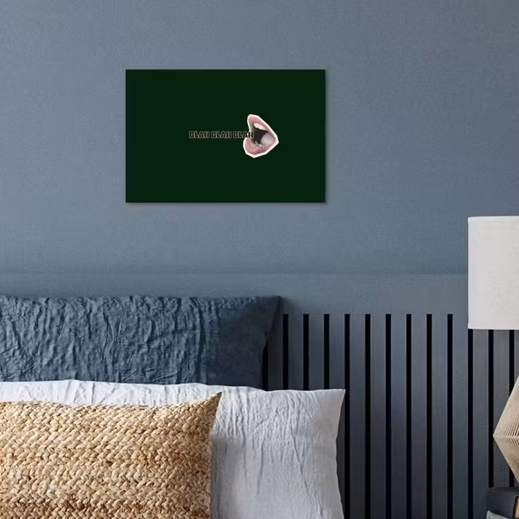 Poster - BLAH BLAH BLAH - Mond - Groen — 3