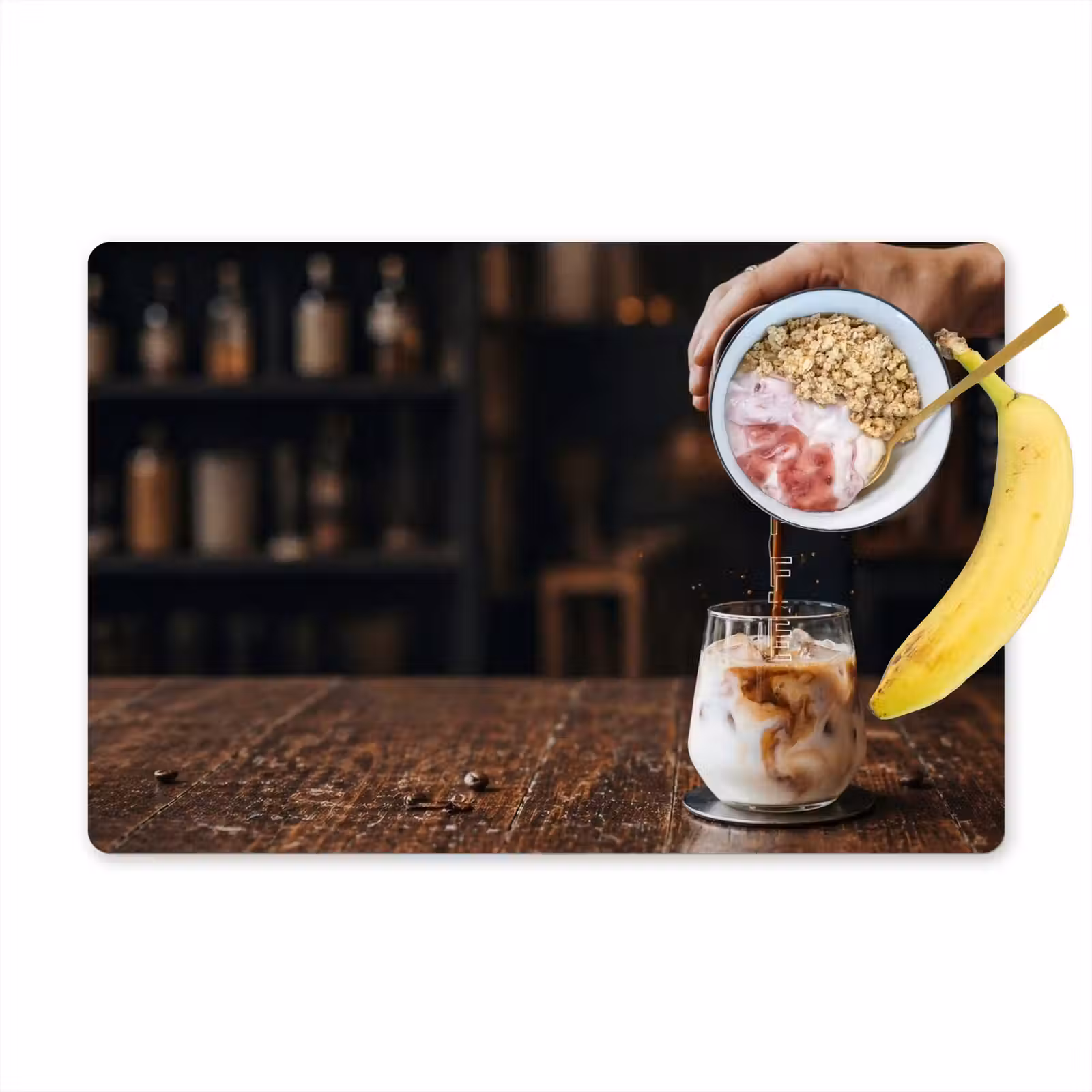 Placemat - 6 stuks - Espresso - Melk - Café — 1