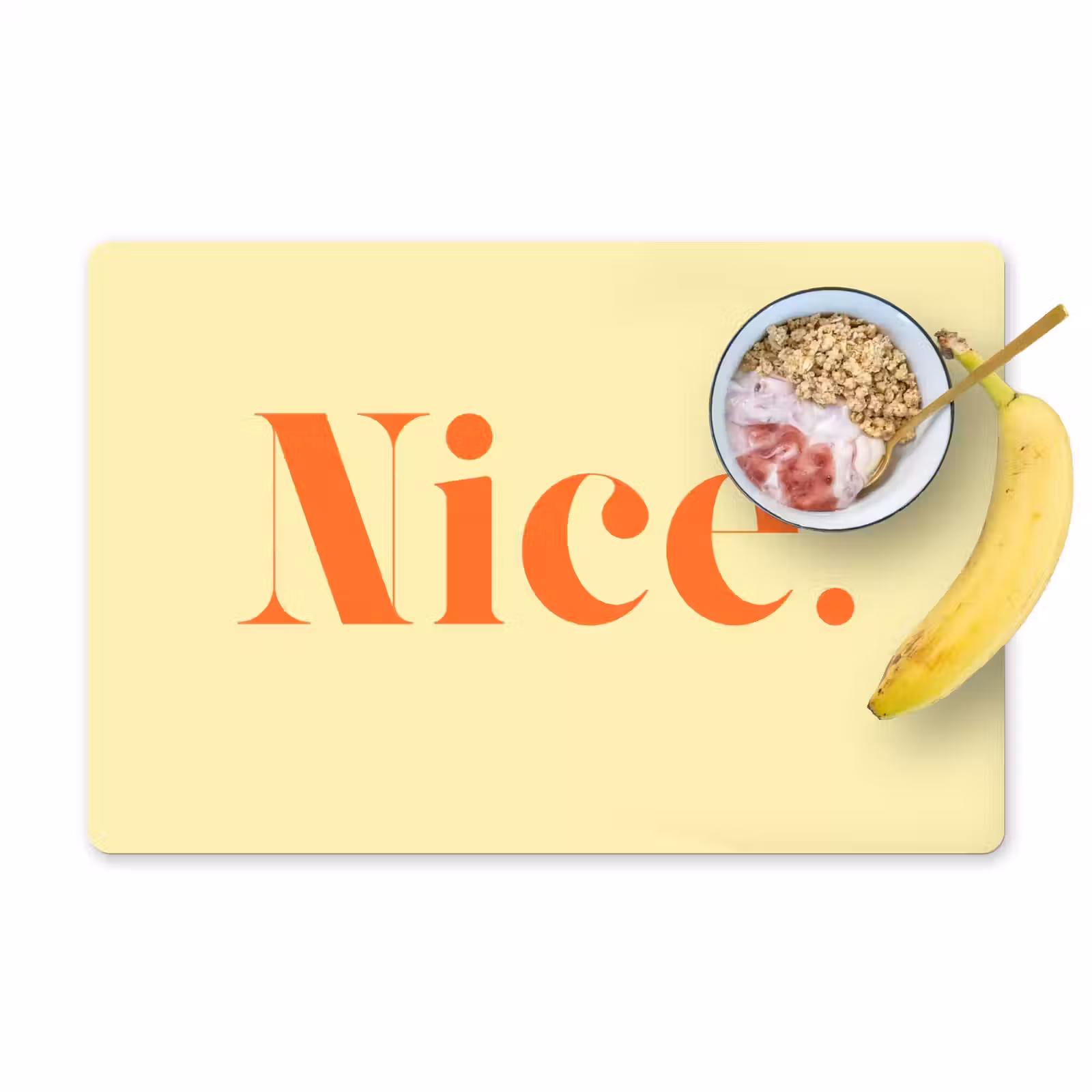Placemat - 6 stuks - Nice - Oranje - Geel - Minimalistisch — 1