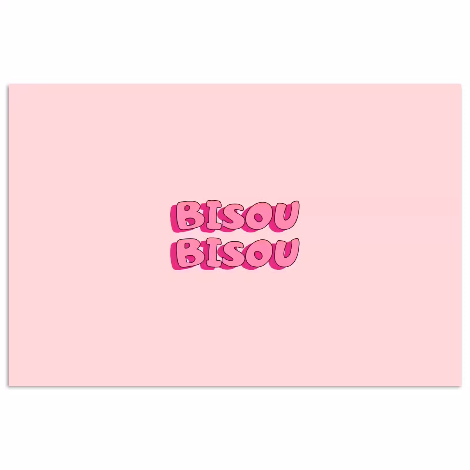 Poster - Bisou - Roze - Schaduw — 1