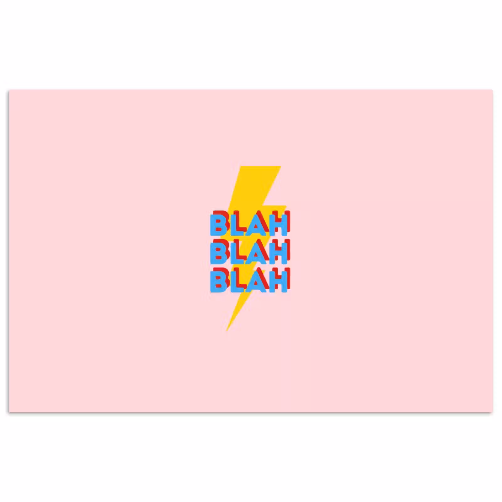 Poster - Blah - Bliksem - Roze — 1