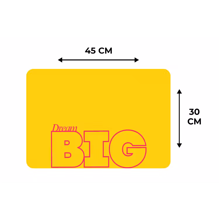 Placemat - 6 stuks - Dream big - Geel - Grafisch — 3