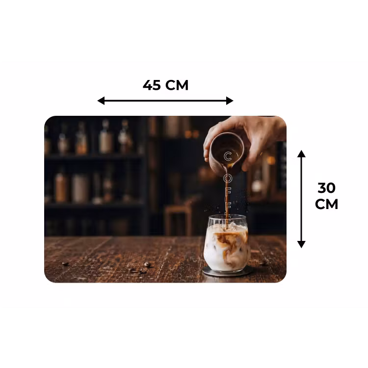 Placemat - 6 stuks - Espresso - Melk - Café — 3