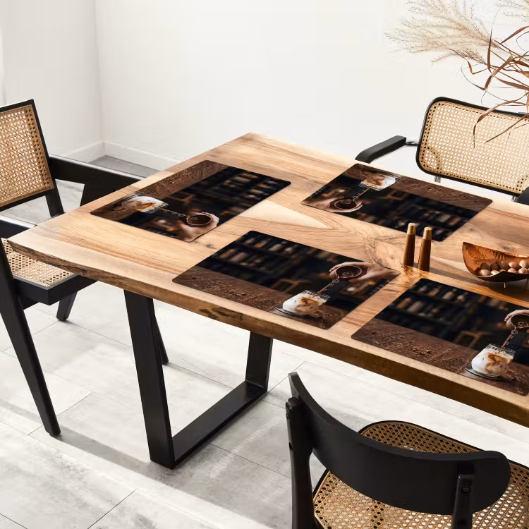 Placemat - 6 stuks - Espresso - Melk - Café — 5