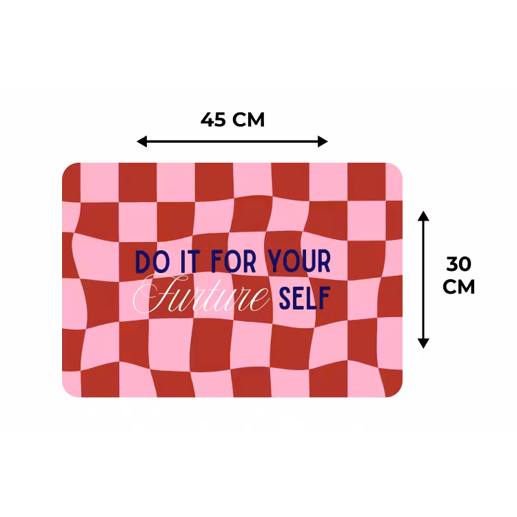 Placemat - 6 stuks - Furture - Geblokt - Rood — 3