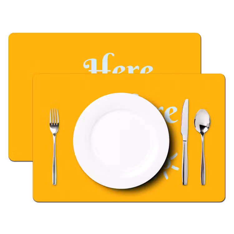 Placemat - 6 stuks - Geel - Blauw - Here comes the sun — 2