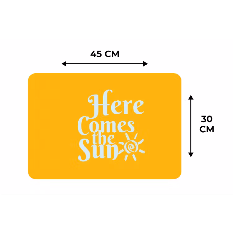 Placemat - 6 stuks - Geel - Blauw - Here comes the sun — 3