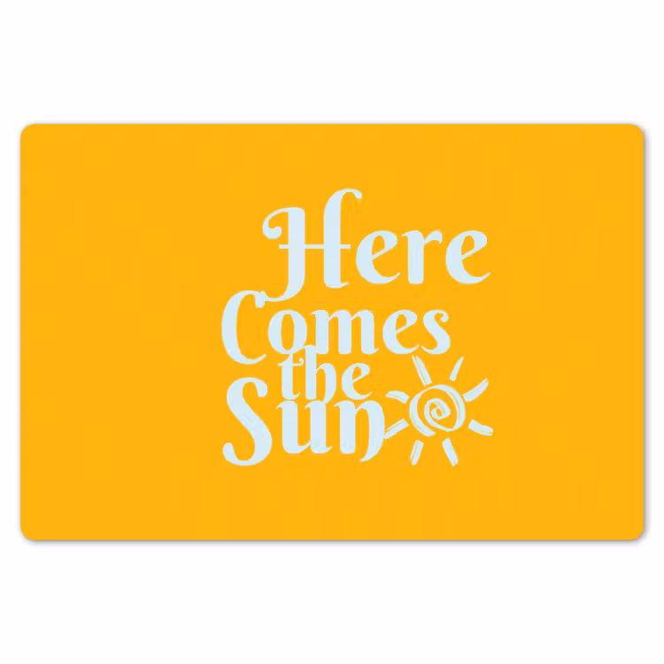 Placemat - 6 stuks - Geel - Blauw - Here comes the sun — 7