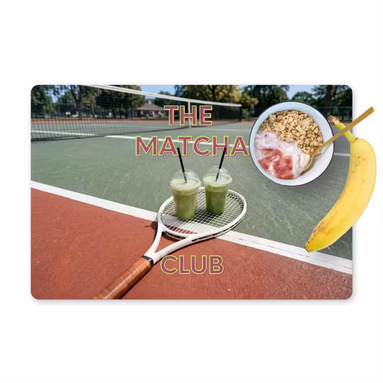 Placemat - 6 stuks - Matcha Club - Tennis - Matcha — 1