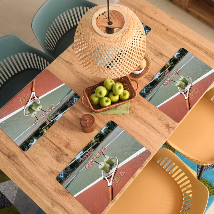 Placemat - 6 stuks - Matcha Club - Tennis - Matcha — 6