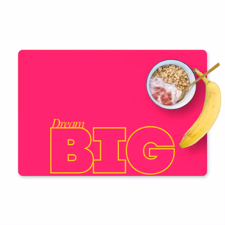 Placemat - 6 stuks - Minimalistisch - Roze - Dream big - Grafisch — 1