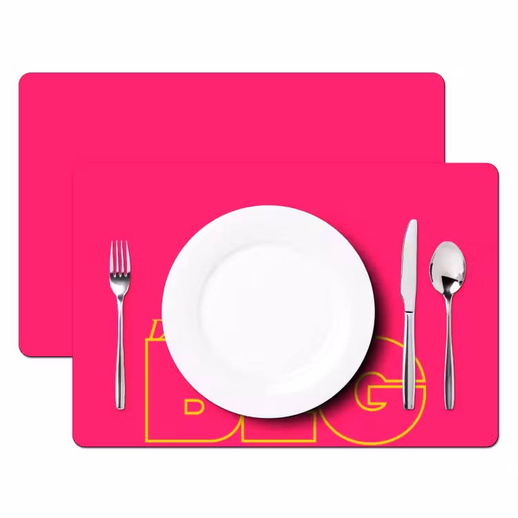 Placemat - 6 stuks - Minimalistisch - Roze - Dream big - Grafisch — 2