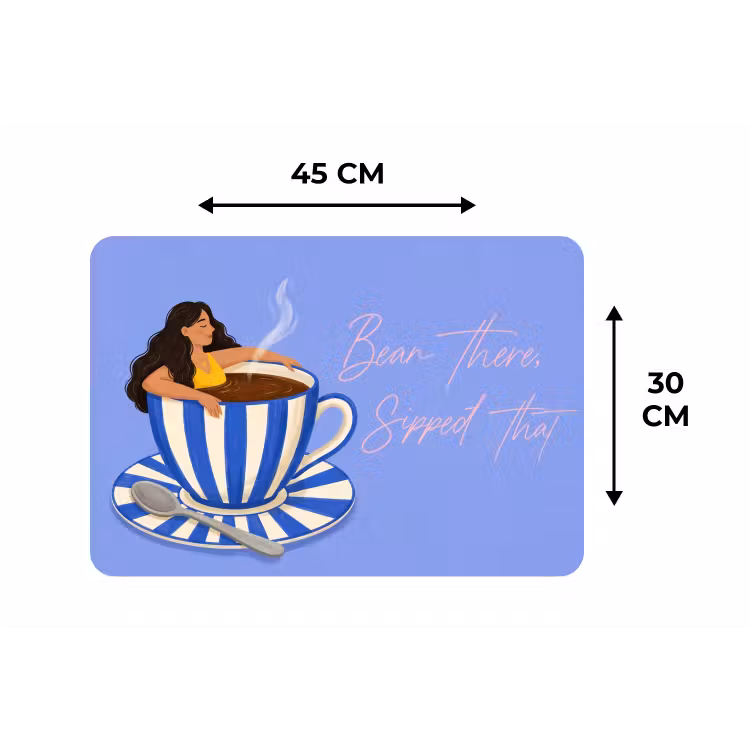 Placemat - 6 stuks - Mok - Koffie - Vrouw - Paars — 3