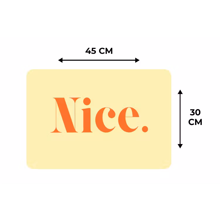Placemat - 6 stuks - Nice - Oranje - Geel - Minimalistisch — 3