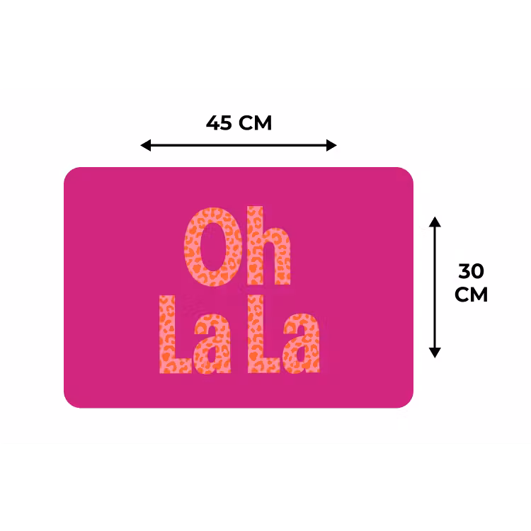 Placemat - 6 stuks - Oh la la - Luipaardprint - Roze — 3