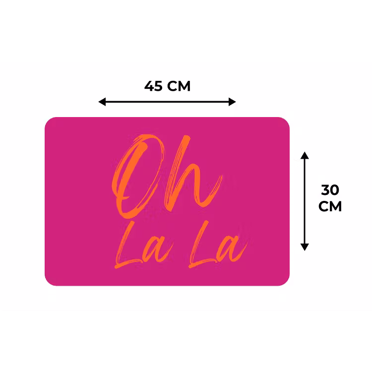 Placemat - 6 stuks - Oh la la - Oranje - Roze — 3