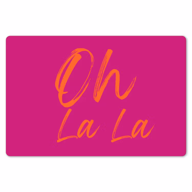 Placemat - 6 stuks - Oh la la - Oranje - Roze — 7