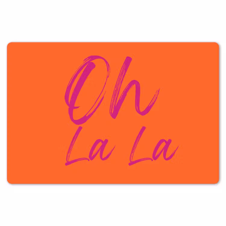 Placemat - 6 stuks - Oh la la - Oranje - Roze - Grafisch — 7