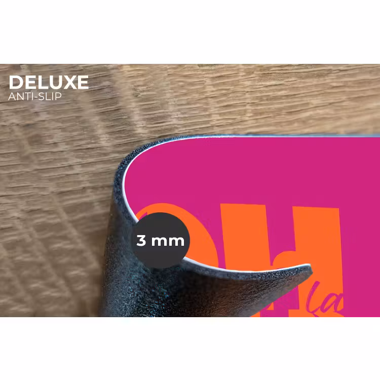 Placemat - 6 stuks - Oh la la - Roze - Oranje - Gestapelde letters — 4