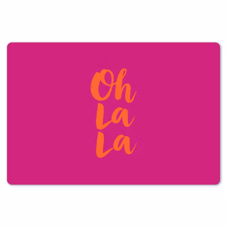 Placemat - 6 stuks - Oh la la - Roze - Oranje - Minimalistisch — 7