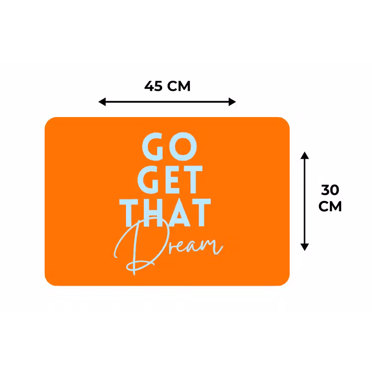 Placemat - 6 stuks - Oranje - Blauw - Go get that dream — 3