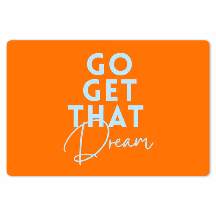 Placemat - 6 stuks - Oranje - Blauw - Go get that dream — 7