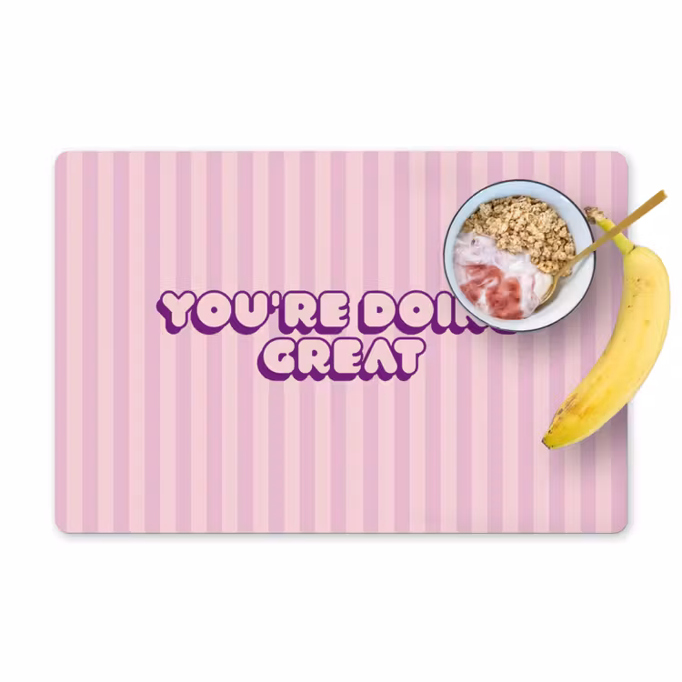 Placemat - 6 stuks - Paars - Strepen - You're doing great - Schaduw — 1