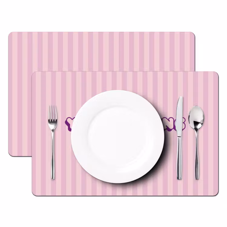 Placemat - 6 stuks - Paars - Strepen - You're doing great - Schaduw — 2