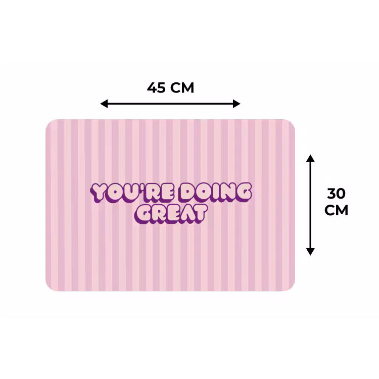 Placemat - 6 stuks - Paars - Strepen - You're doing great - Schaduw — 3