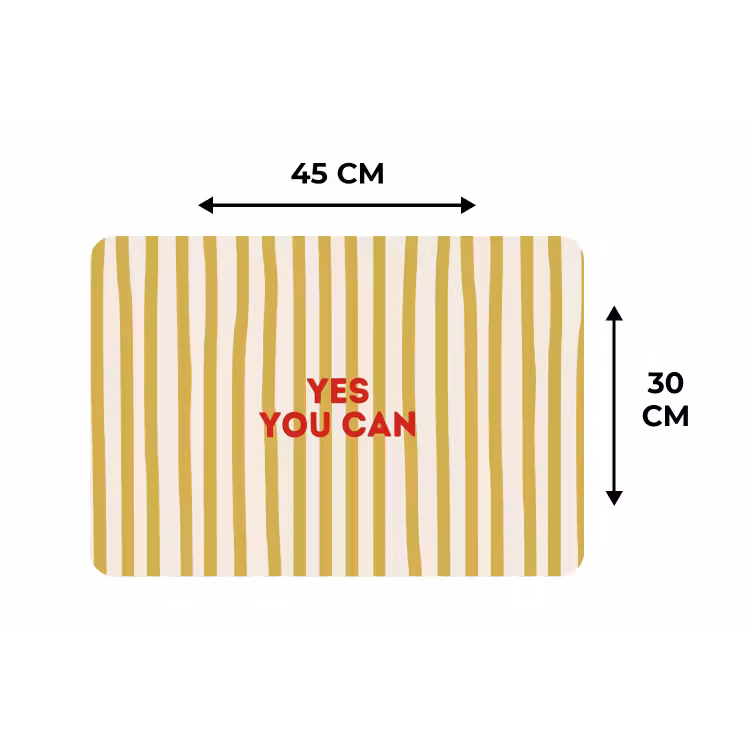 Placemat - 6 stuks - Strepen - Abstract - Yes you can - Rood — 3
