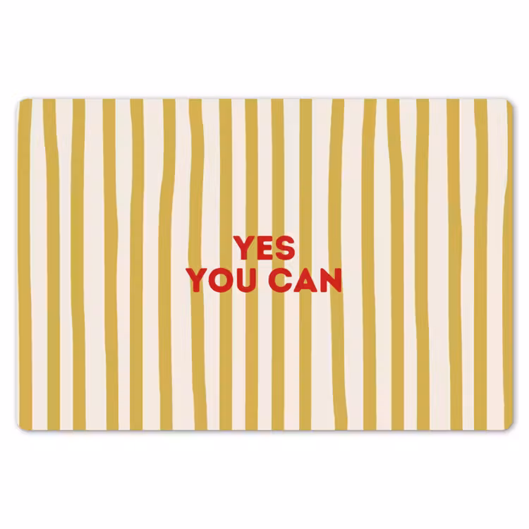 Placemat - 6 stuks - Strepen - Abstract - Yes you can - Rood — 7