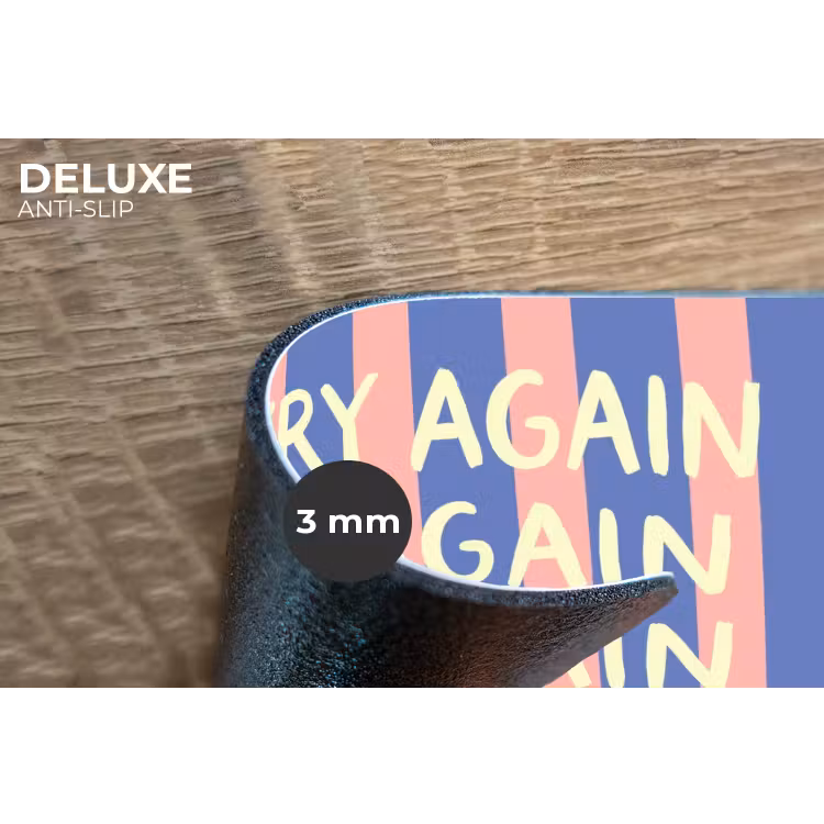 Placemat - 6 stuks - Try again - Strepen - Roze - Verticaal - Blauw — 4