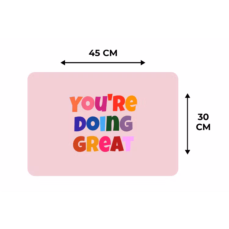 Placemat - 6 stuks - You're doing great - Roze - Kleurrijk — 3