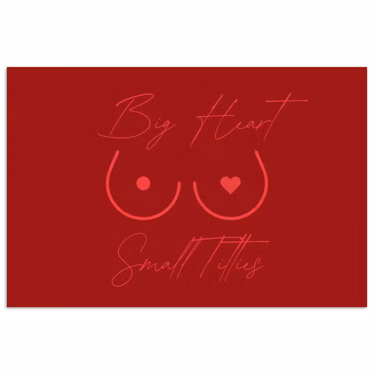 Poster - big heart small titties - Hart - Rood — 1
