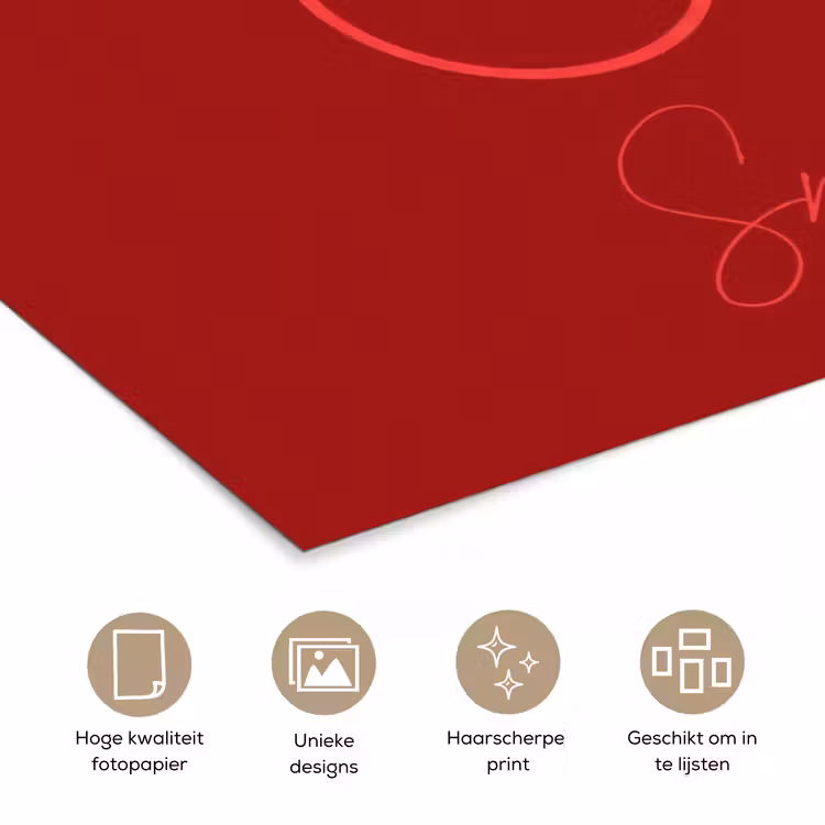 Poster - big heart small titties - Hart - Rood — 5