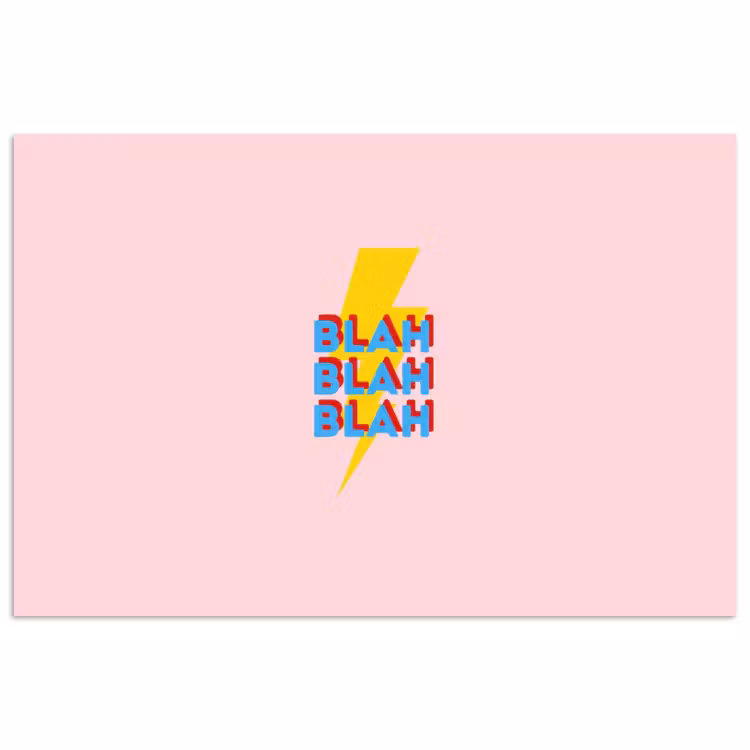 Poster - Blah - Bliksem - Roze — 1