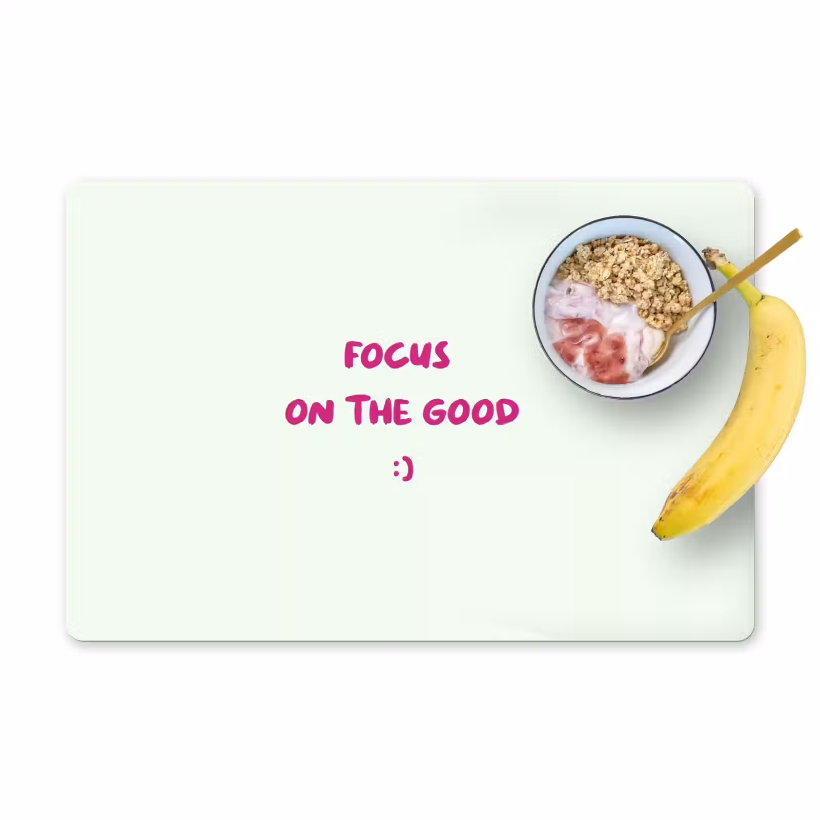 Placemat - 6 stuks - Focus - Beige - Roze - Smiley — 1