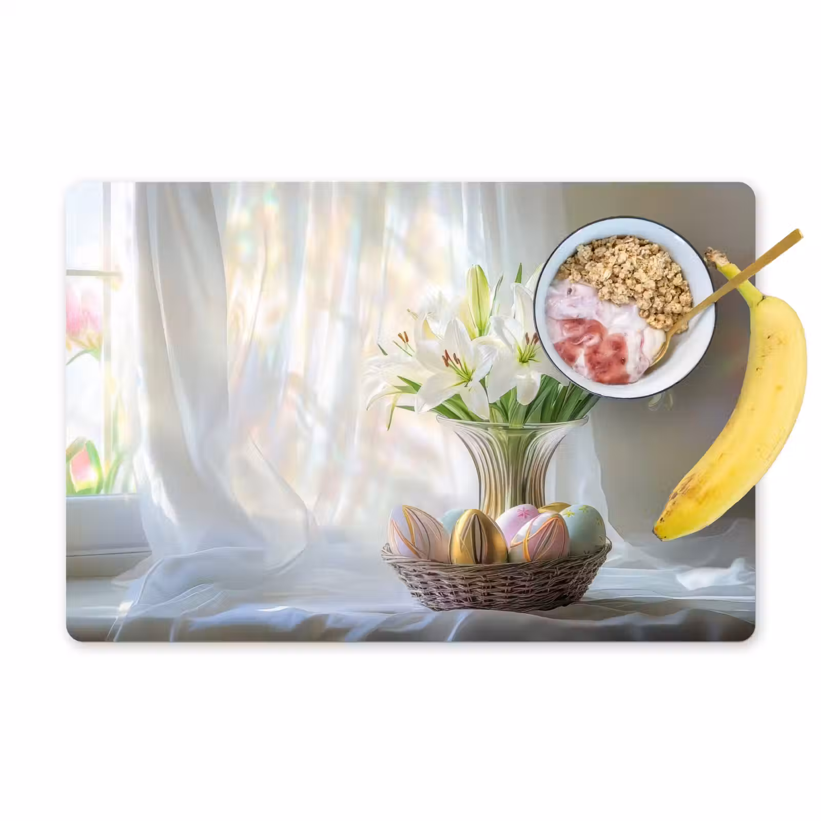 Placemat - 6 stuks - Vaas - Eieren - Bloemen — 1