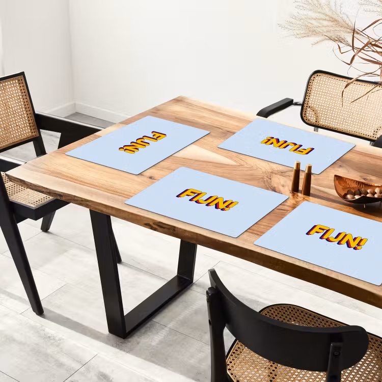 Placemat - 6 stuks - Fijn - Geel - Oranje — 5